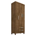 Guarda Roupa Solteiro 3 Portas 2 Gavetas Modena Com Cômoda Sa