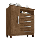 Guarda Roupa Solteiro 3 Portas 2 Gavetas Modena Com Cômoda Sa