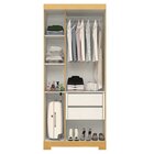 Guarda Roupa Solteiro 3 Portas 2 Gavetas Papoulas Acp Móveis