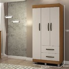 Guarda-roupa Solteiro 3 Portas 2 Gavetas - Paris-carvalho/off