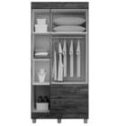 Guarda-roupa Solteiro 3 Portas 2 Gavetas - Paris-carvalho/off