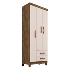 Guarda Roupa Solteiro 3 Portas 2 Gavetas Porto Belo Com Cômod
