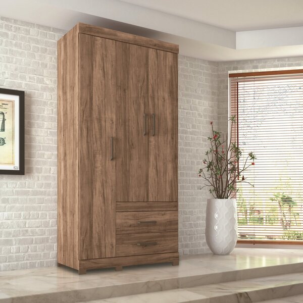 Guarda Roupa Solteiro 3 Portas 2 Gavetas Star 3.2 Santos Andi