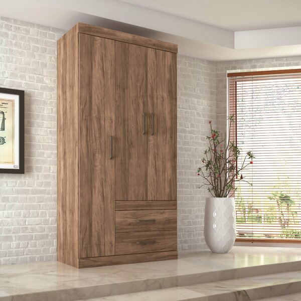 Guarda Roupa Solteiro 3 Portas 2 Gavetas Star  Atacama