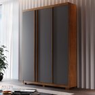 Guarda Roupa Solteiro 3 Portas 2 Gavetas Tepic Com Pés Rufato