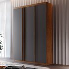 Guarda Roupa Solteiro 3 Portas 2 Gavetas Tepic Rufato Imbuia/