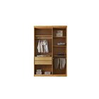 Guarda Roupa Solteiro 3 Portas 2 Gavetas Tepic Rufato Imbuia/