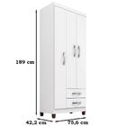 Guarda Roupa Solteiro 3 Portas 3566 Incc