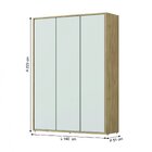 Guarda Roupa Solteiro 3 Portas 3 Gavetas 160cm Wood Divicar B