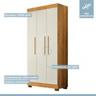 Guarda Roupa Solteiro 3 Portas 3 Gavetas Flórida 100% Mdf
