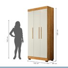 Guarda Roupa Solteiro 3 Portas 3 Gavetas Flórida 100% Mdf