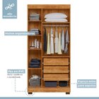 Guarda Roupa Solteiro 3 Portas 3 Gavetas Flórida 100% Mdf