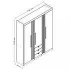 Guarda Roupa Solteiro 3 Portas 3 Gavetas Ripado Aurora Santos