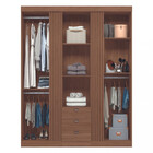 Guarda Roupa Solteiro 3 Portas 3 Gavetas Ripado Aurora Santos