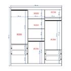 Guarda Roupa Solteiro 3 Portas 4 Gav 2 Espelhos Branco Marvin