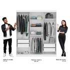 Guarda Roupa Solteiro 3 Portas 4 Gav 2 Espelhos Branco Marvin
