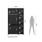 Guarda-roupa Solteiro 3 Portas 4 Gavetas 100% Mdf Allen 136,9