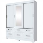 Guarda-roupa Solteiro 3 Portas 6 Gavetas Kelly Espresso Móvei