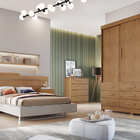 Guarda Roupa Solteiro 3 Portas 9 Gavetas - Buriti-cumaru - Mó