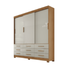 Guarda Roupa Solteiro 3 Portas 9 Gavetas - Capri-cumaru/fendi