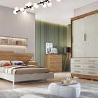 Guarda Roupa Solteiro 3 Portas 9 Gavetas - Capri-cumaru/fendi