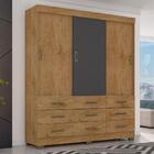 Guarda Roupa Solteiro 3 Portas 9 Gavetas Com Pés Flex 2239 Ar