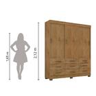 Guarda Roupa Solteiro 3 Portas 9 Gavetas Com Pés Flex 2239 Ar