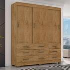 Guarda Roupa Solteiro 3 Portas 9 Gavetas Com Pés Flex 2239 Ar