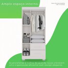 Guarda-roupa Solteiro 3 Portas Com Espelho 2 Gavetas Estrela