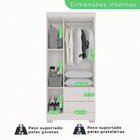 Guarda-roupa Solteiro 3 Portas Com Espelho 2 Gavetas Estrela