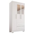 Guarda-roupa Solteiro 3 Portas Com Espelho 2 Gavetas Estrela