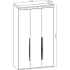 Guarda Roupa Solteiro 3 Portas Com Espelho Originale  Álamo