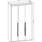 Guarda Roupa Solteiro 3 Portas Com Espelho Originale  Carvalho