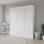 Guarda-roupa Solteiro 3 Portas De Correr 6 Gavetas Branco