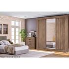 Guarda Roupa Solteiro 3 Portas De Correr C/ Espelho E Pés Cbh