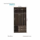 Guarda Roupa Solteiro 3 Portas E 2 Gavetas Havana Star 3.2 Éb