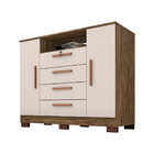 Guarda Roupa Solteiro 3 Portas E 2 Gavetas Porto Belo Com Côm