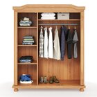 Guarda-roupa Solteiro 3 Portas Em Madeira Maciça Bastian Natu