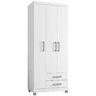 Guarda Roupa Solteiro 3 Portas Louise Branco 1834