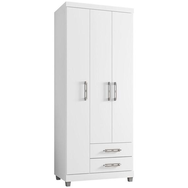 Guarda Roupa Solteiro 3 Portas Louise Branco 1834