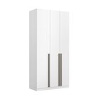 Guarda Roupa Solteiro 3 Portas Mdf Vicenzo Branco