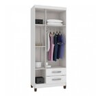 Guarda Roupa Solteiro 3 Portas Modena Incorplac Branco/azul/r