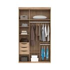 Guarda Roupa Solteiro 3 Portas Originale  Carvalho