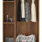 Guarda Roupa Solteiro 3 Portas Prince Off White Demobile