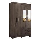 Guarda Roupa Solteiro 4 Porta 2 Gavetas Star 4.2 Com Espelho
