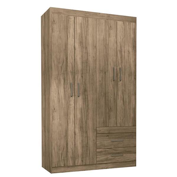 Guarda Roupa Solteiro 4 Porta 2 Gavetas Star 4.2 - Pr Móveis