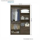 Guarda Roupa Solteiro 4 Porta 2 Gavetas Star 4.2 - Pr Móveis