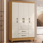Guarda Roupa Solteiro 4 Portas 0410 Branco Moval