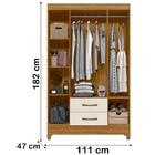 Guarda Roupa Solteiro 4 Portas 0410 Branco Moval