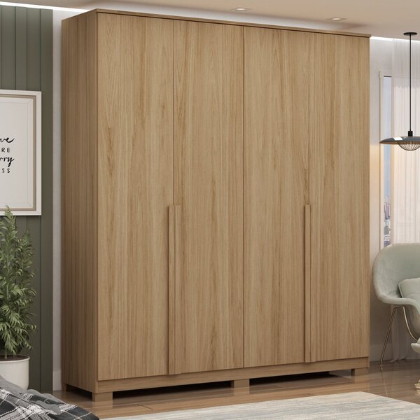 Guarda-roupa Solteiro 4 Portas 1,80m Greta Camaru